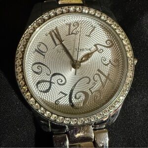 Betsey Johnson Silver Stainless Steel Watch